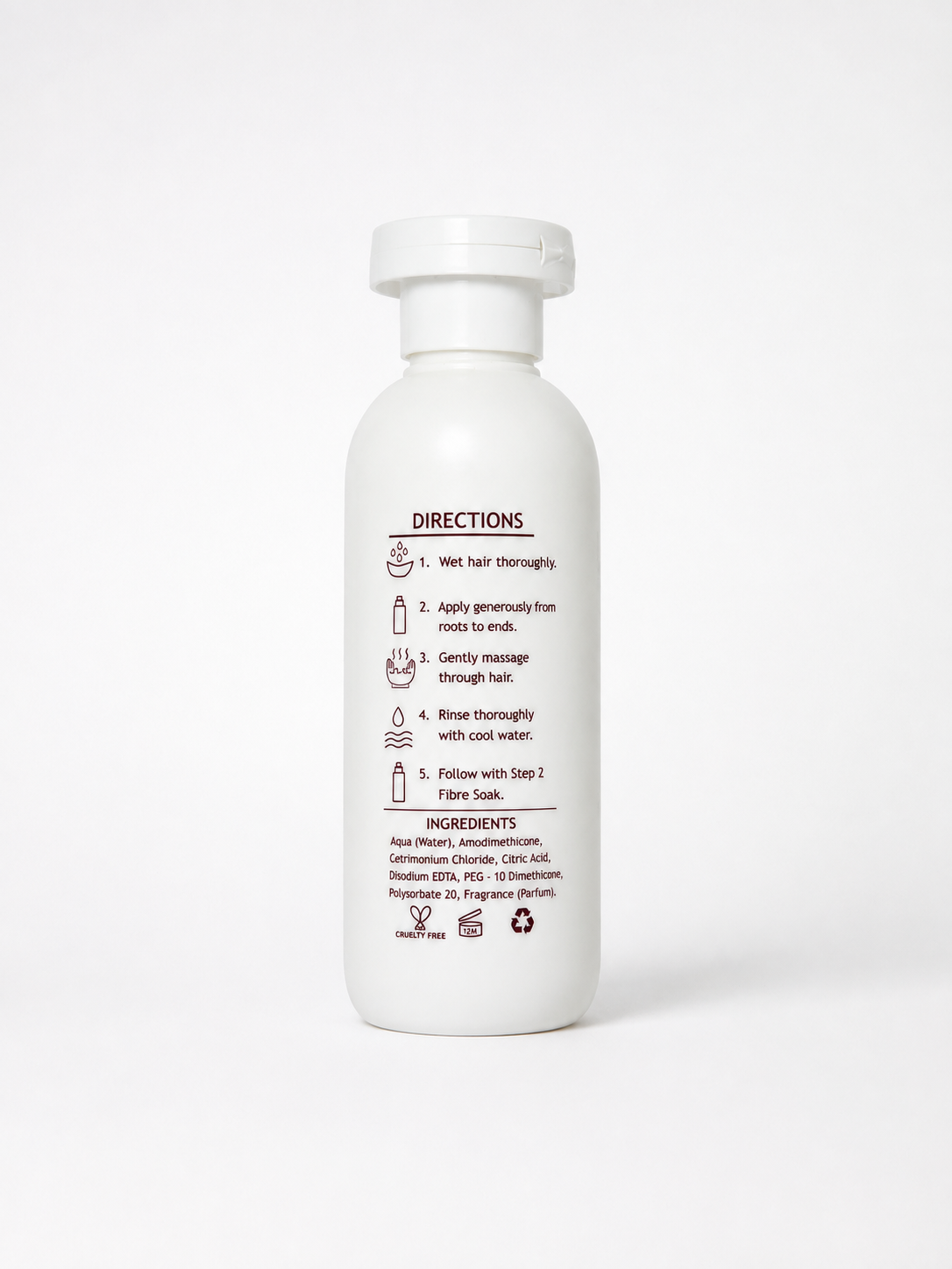 Wig Rescue RX Acid Wash bottle side angle showing directions and ingredients